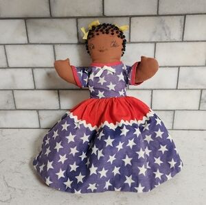 Vtg. Flip topsy tervy doll with Americana 4th of july dress